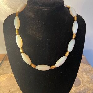 Vintage Milky Napier Glass Beaded Necklace